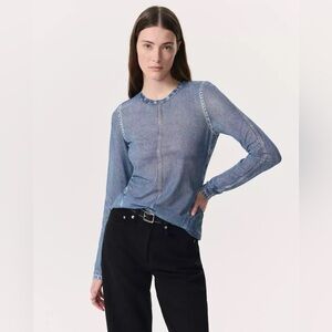 rag & bone Miramar Mesh Long Sleeve Top
